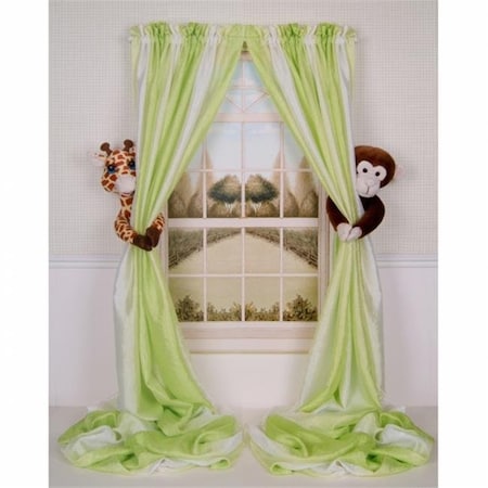 Curtain Critters Curtain Critters ALGFMY240510COL Plush Safari Giraffe and Chocolate Monkey Curtain Tieback Collector Set ALGFMY240510COL